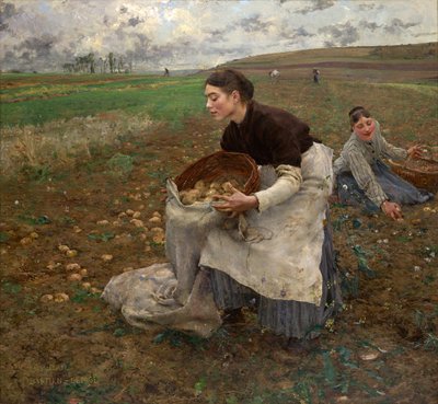 Oktober von Jules Bastien Lepage hochwertiger Kunstdruck